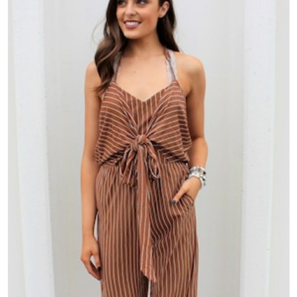 Pants - Striped Jumpsuit NWT
